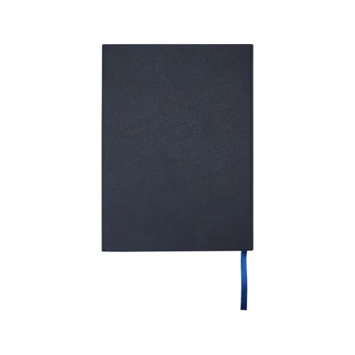 Блокнот Alejandra формата А5 с твердой обложкой из переработанной кожи - Синий; - купить необычные сувениры в Воронеже