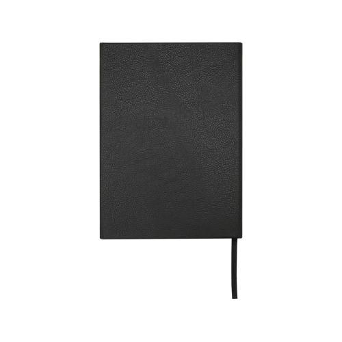 Блокнот Alejandra формата А5 с твердой обложкой из переработанной кожи - сплошной черный; - купить необычные сувениры в Воронеже