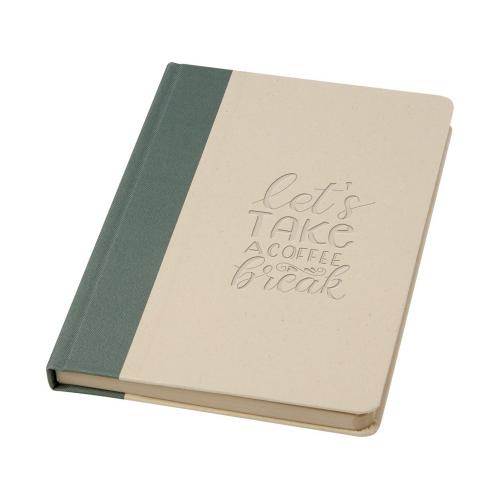 Liliana блокнот формата А5 в твердой обложке из пластика из сахарного тростника - Зеленый яркий; - купить именные сувениры в Воронеже