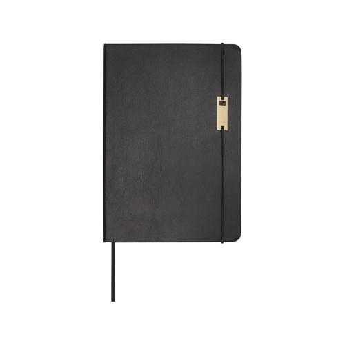 Legato блокнот формата А5 с набором из шариковой ручки и ручки-роллера - сплошной черный; - купить необычные подарки в Воронеже