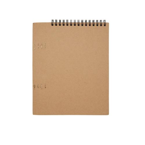 Doodle блокнот формата А5 с мягкой обложкой на спирали и набор мелков - Натуральный; - купить необычные сувениры в Воронеже