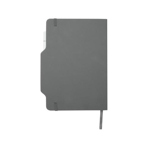 Nexus блокнот формата А5 в твердой обложке с ручкой и карандашом - Серый; - купить необычные сувениры в Воронеже