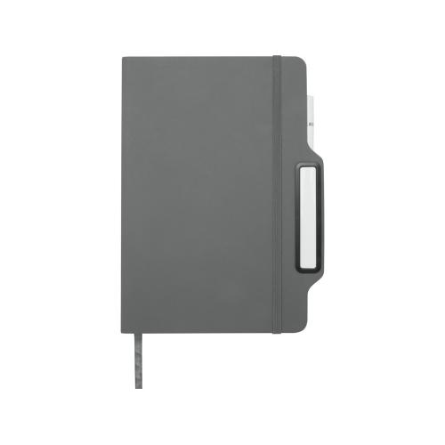 Nexus блокнот формата А5 в твердой обложке с ручкой и карандашом - Серый; - купить необычные подарки в Воронеже