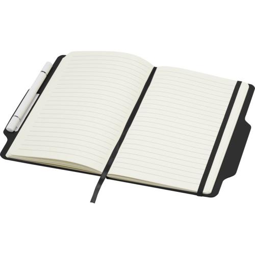 Nexus блокнот формата А5 в твердой обложке с ручкой и карандашом - сплошной черный; - купить именные сувениры в Воронеже