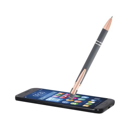 Nanna шариковая ручка с отделкой из розового золота - Twilight Grey ; - купить подарки с логотипом в Воронеже