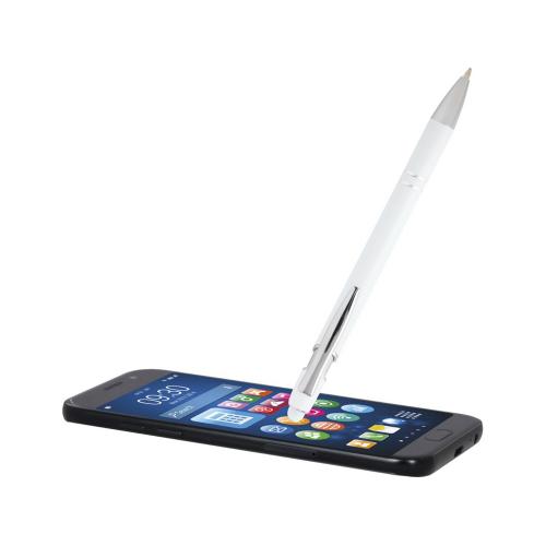 Kish шариковая ручка с серебристой отделкой - Белый ; - купить подарки с логотипом в Воронеже