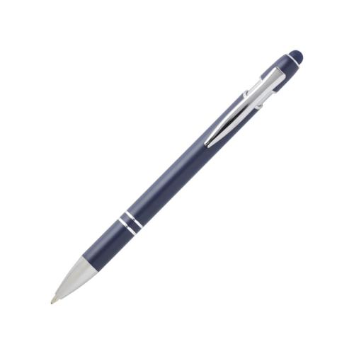 Kish шариковая ручка с серебристой отделкой - Темно - синий (синие чернила)