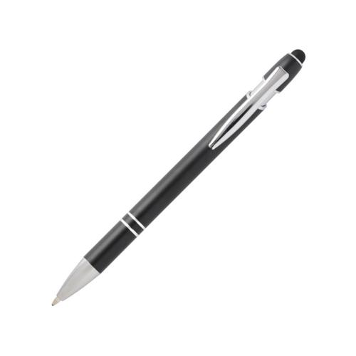 Kish шариковая ручка с серебристой отделкой - сплошной черный (синие чернила)