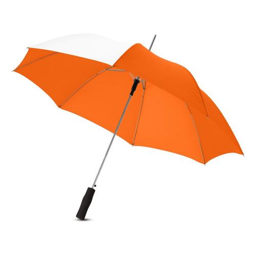 Зонт-трость Tonya 23 полуавтомат, оранжевый/белый