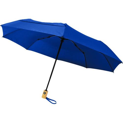 21-дюймовый зонт автомат Bo из переработанного ПЭТ-пластика, ярко-синий