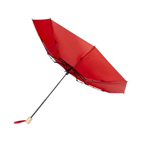 Birgit, складной ветроустойчивый зонт диаметром 21 дюйм из переработанного ПЭТ; - купить необычные сувениры в Воронеже