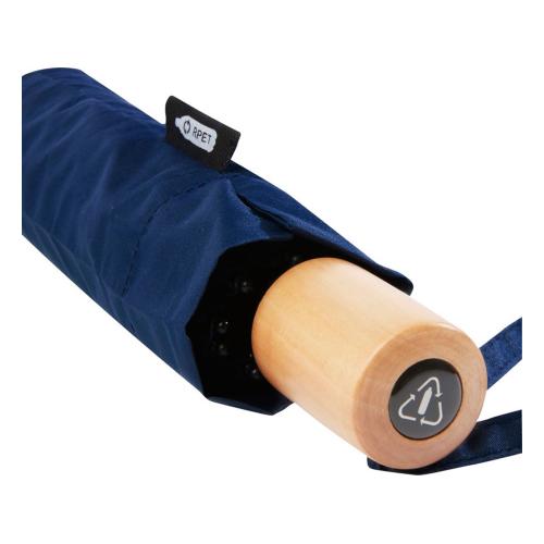 Birgit, складной ветроустойчивой зонт диаметром 21 дюйм из переработанного ПЭТ; - купить подарки с логотипом в Воронеже