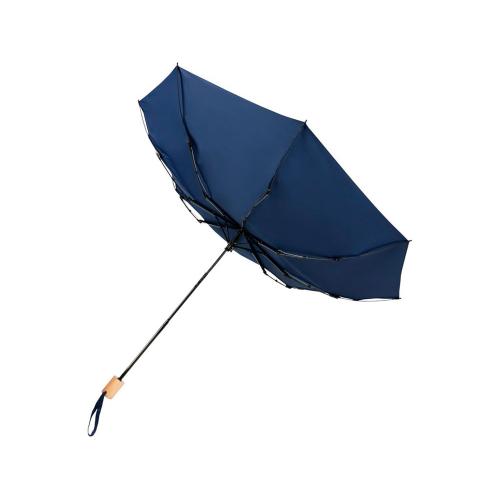 Birgit, складной ветроустойчивой зонт диаметром 21 дюйм из переработанного ПЭТ; - купить необычные сувениры в Воронеже