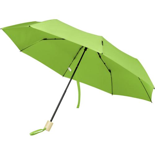 Birgit, складной ветроустойчивый зонт диаметром 21 дюйм из переработанного ПЭТ; - купить бизнесс-сувениры в Воронеже