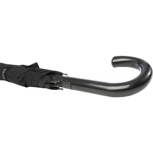 Fontana 23-дюймовый зонт карбонового цвета с механизмом автоматического открытия и изогнутой ручкой; - купить именные сувениры в Воронеже