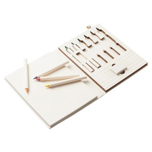 Набор цветных карандашей и листочков для рисования из молочной бумаги Artify; - купить именные сувениры в Воронеже