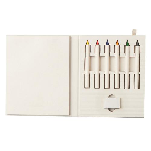 Набор цветных карандашей и листочков для рисования из молочной бумаги Artify; - купить подарки с логотипом в Воронеже