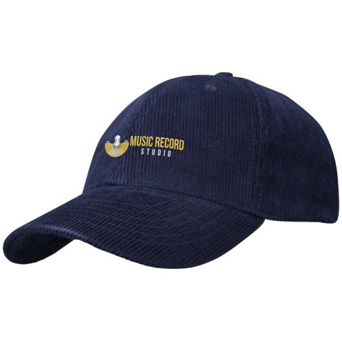 Hutton 6-панельная бейсболка из переработанного хлопка - Темно - синий; - купить именные сувениры в Воронеже