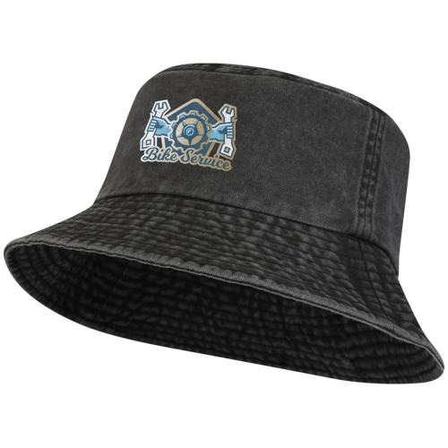 Панама Mitica стираная - Сплошной черный; - купить именные сувениры в Воронеже