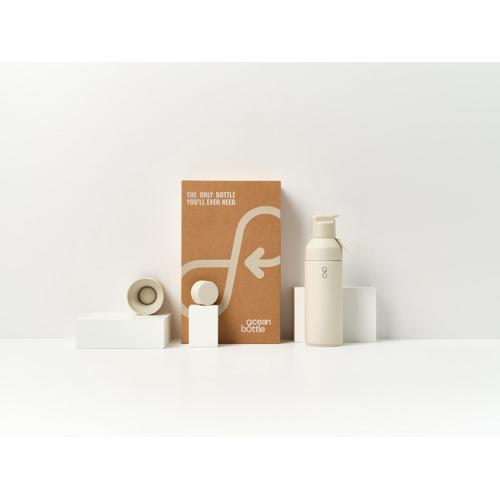 Подарочный набор Ocean Bottle 3-в-1 объемом 500 мл - Sandstone; - купить именные сувениры в Воронеже