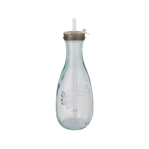 Polpa Бутылка с соломинкой из переработанного стекла ; - купить бизнесс-сувениры в Воронеже