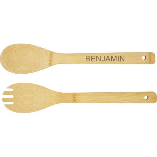 Argulls, бамбуковая салатница и приборы; - купить подарки с логотипом в Воронеже