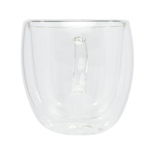 Стеклянный стакан Manti объемом 250 мл с двойными стенками и подставкой из бамбука, 2 шт. ; - купить необычные подарки в Воронеже