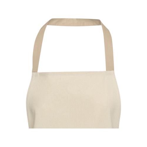 Nia фартук из переработанного хлопка плотностью 200 г/м² - бежевый овсяный; - купить именные сувениры в Воронеже