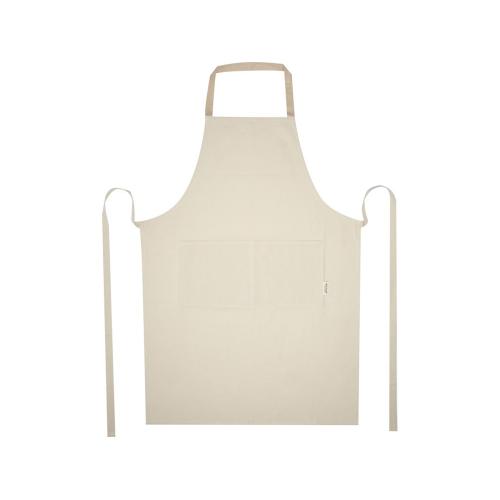 Nia фартук из переработанного хлопка плотностью 200 г/м² - бежевый овсяный; - купить необычные подарки в Воронеже