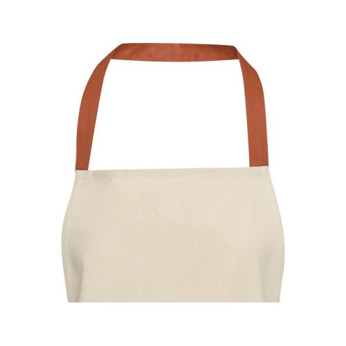 Nia фартук из переработанного хлопка плотностью 200 г/м² - красный кирпичный; - купить именные сувениры в Воронеже