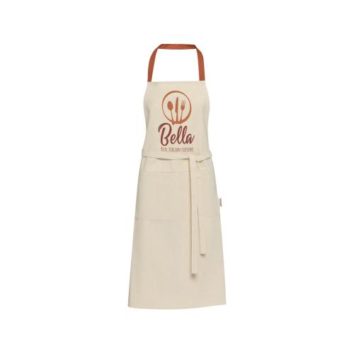 Nia фартук из переработанного хлопка плотностью 200 г/м² - красный кирпичный; - купить подарки с логотипом в Воронеже