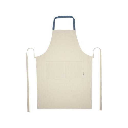 Nia фартук из переработанного хлопка плотностью 200 г/м² - Синий ледяной; - купить необычные подарки в Воронеже