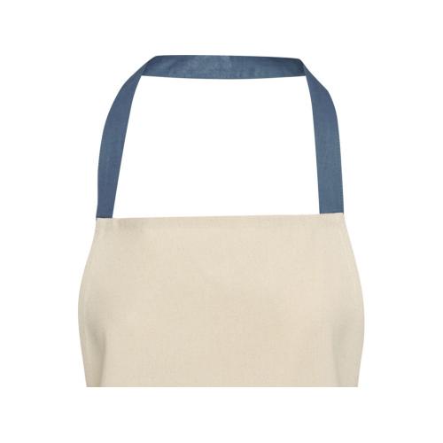 Nia фартук из переработанного хлопка плотностью 200 г/м² - Синий ледяной; - купить именные сувениры в Воронеже