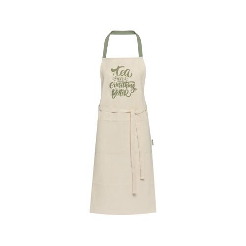 Nia фартук из переработанного хлопка плотностью 200 г/м² - Зеленый яркий; - купить подарки с логотипом в Воронеже