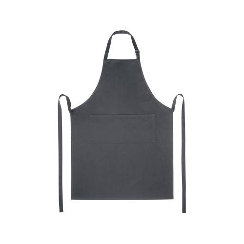 Фартук Andrea плотностью 240 г/м² с регулируемой завязкой на шее - Темно-серый; - купить необычные подарки в Воронеже