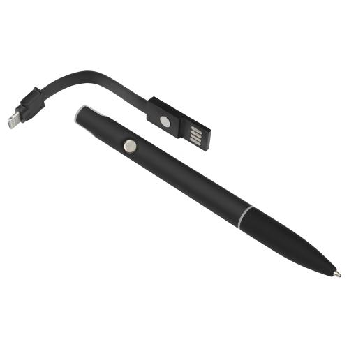 Ручка шариковая с кабелем USB; - купить подарки с логотипом в Воронеже