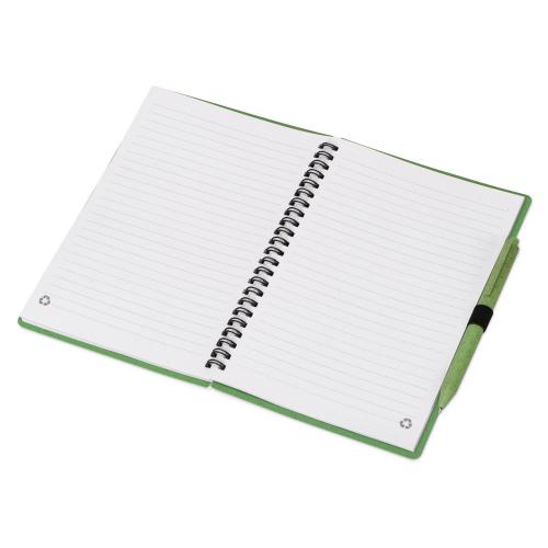 Блокнот А5 Toledo M, зеленый + ручка шариковая Pianta из пшеничной соломы; - купить необычные сувениры в Воронеже