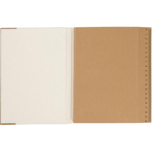 Блокнот из молочной бумаги и пробки A5 Milky; - купить подарки с логотипом в Воронеже