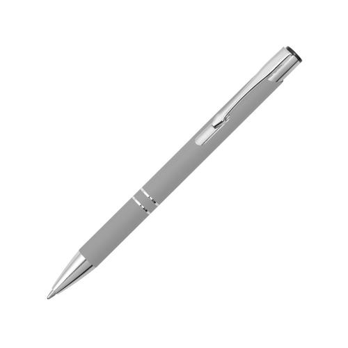 Ручка металлическая шариковая Legend Gum софт-тач, серый