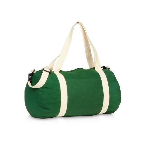 Хлопковая сумка Barrel Duffel, зеленый/бежевый