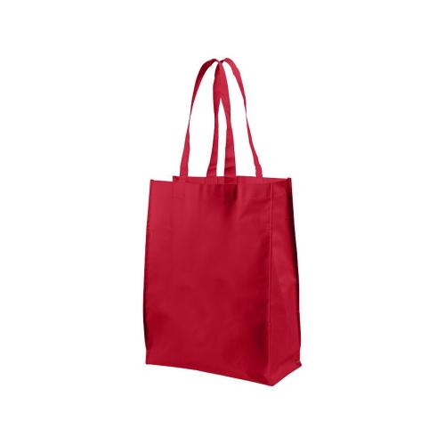Ламинированная сумка для покупок среднего размера, красный
