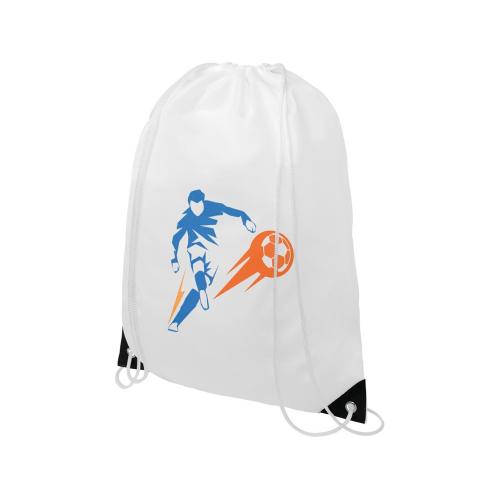 Рюкзак со шнурком Oriole, имеет цветные края; - купить подарки с логотипом в Воронеже