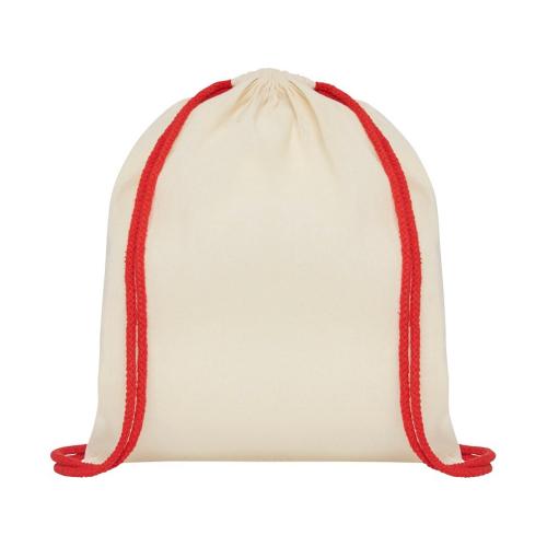 Рюкзак со шнурком Oregon, имеет цветные веревки, изготовлен из хлопка 100 г/м2; - купить необычные подарки в Воронеже