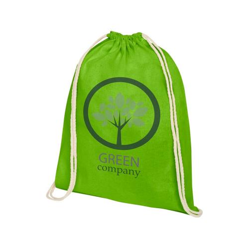 Рюкзак со шнурком Oregon хлопка плотностью 140 г/м2; - купить именные сувениры в Воронеже