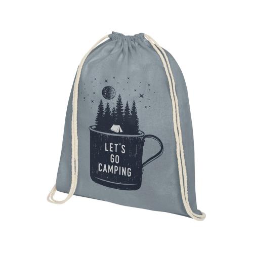 Рюкзак со шнурком Oregon хлопка плотностью 140 г/м2; - купить именные сувениры в Воронеже