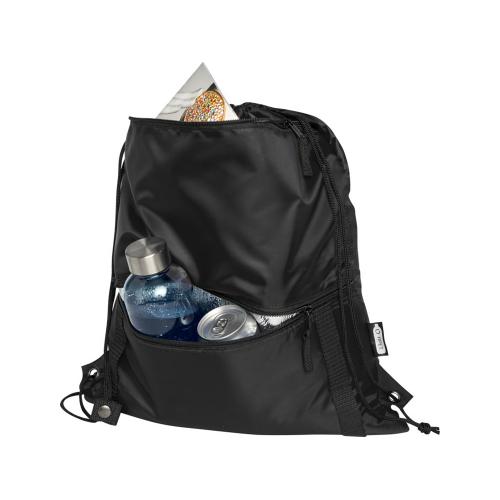 Изолированная сумка со шнурком Adventure объемом 9 л из переработанных материалов, соответствующих стандарту GRS; - купить именные сувениры в Воронеже