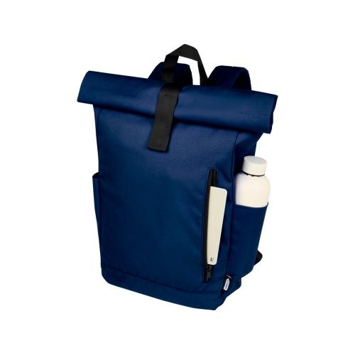 Рюкзак Byron 15,6 объемом 18 л со скручиваемым верхом, изготовленный из переработанного ПЭТ по стандарту GRS; - купить именные сувениры в Воронеже