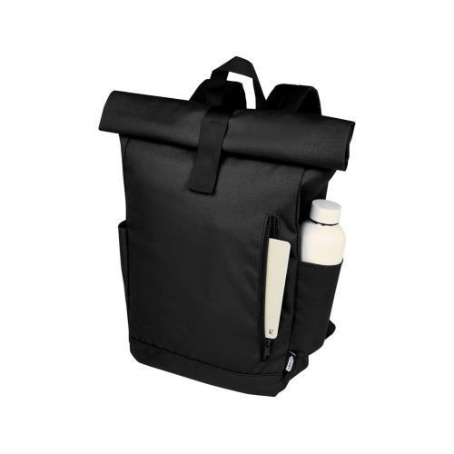 Рюкзак Byron 15,6 объемом 18 л со скручиваемым верхом, изготовленный из переработанного ПЭТ по стандарту GRS; - купить именные сувениры в Воронеже