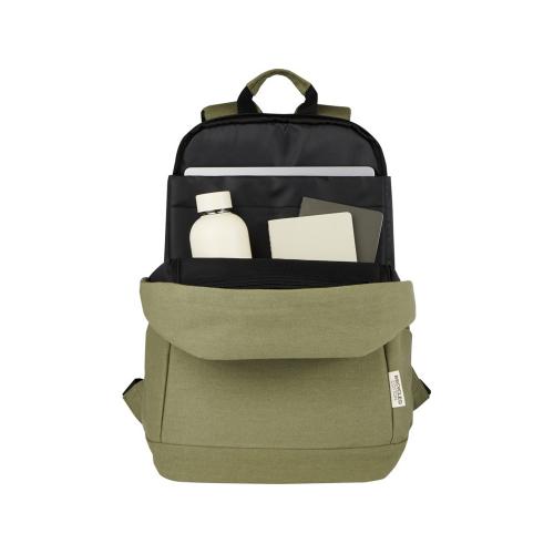 Рюкзак для ноутбука 15,6 дюймов с защитой от кражи Joey объемом 18 л из брезента, переработанного по стандарту GRS; - купить именные сувениры в Воронеже