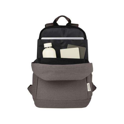 Рюкзак для ноутбука 15,6 дюймов с защитой от кражи Joey объемом 18 л из брезента, переработанного по стандарту GRS; - купить именные сувениры в Воронеже